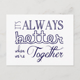 Altijd beter wanneer briefkaart