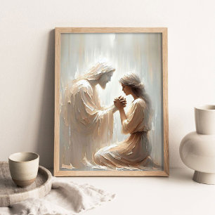 Altijd Bij Je, Christelijke Kunst, Jezus en Vrouw Poster