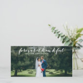 Altijd Dankbaar Handgeschreven Trouw Dank Je Wel I Bedankkaart (Staand voorkant)