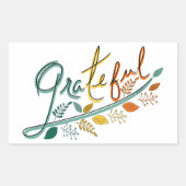 Altijd dankbaar rechthoekige sticker (Voorkant)