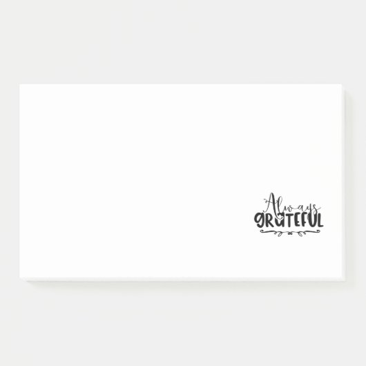 altijd dankbaar - typografie post-it® notes (Voorkant)