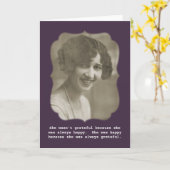 Altijd Dankbare Vintage Foto Kaart (Gele Bloem)