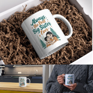 Altijd de beste grote zus ooit tweekleurige koffiemok