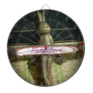 Altijd dol op Inspirerend konijnenkunst print desi Dartbord