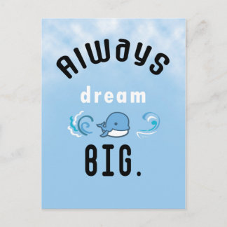 Altijd droom grote Motivatie Quote Briefkaart