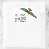 altijd een adelaar ovale sticker (Tas)