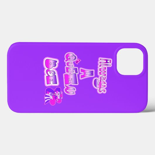Altijd een bijenkoningin heet paarse Case-Mate iPhone case (Achterkant (horizontaal))