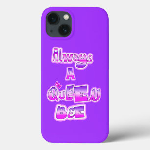 Altijd een bijenkoningin paarse iPhone 13 hoesje