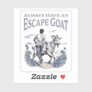 Altijd een Escape Goat (lichtere items) Sticker