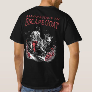 Altijd een Escape Goat (rood) voor en achter T-shirt