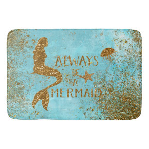 Altijd een gouden glitter-vermagerd zicht badmat