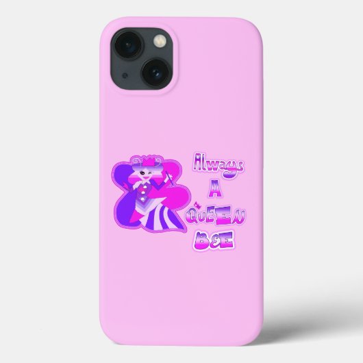 Altijd een koningin bij baby roze Case-Mate iPhone case (Achterkant)