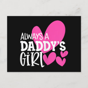 Altijd een meisje van papa's Shirt Dochtermeisjes Feestdagenkaart