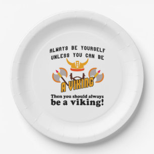 Altijd een Viking zijn Papieren Bordje