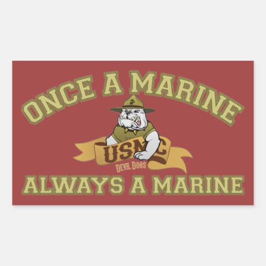 Altijd een zee rechthoekige sticker (Voorkant)