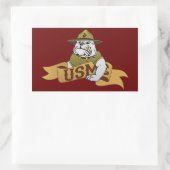 Altijd een zee rechthoekige sticker (Tas)