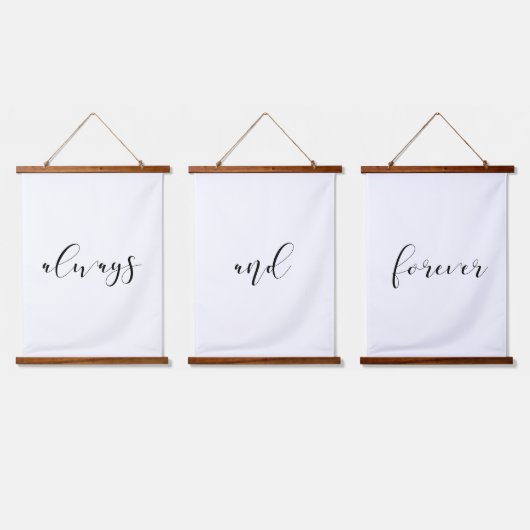 Altijd en altijd elegant boven bed hangend wandkleed (Driedubbel)