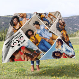 Altijd en altijd | Modern 6 Foto-collage Fleece Deken