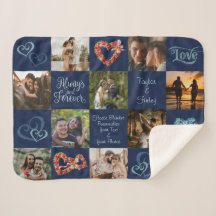 Altijd en altijd Romantische Heart Navy - Aangepas