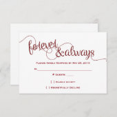 Altijd en altijd RSVP (Voorkant / Achterkant)