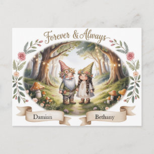 Altijd en Altijd Schattig Kabouter Koppel met Name Briefkaart