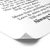 Altijd en altijd van je vader Poster houden (Hoek)