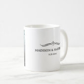 Altijd en voor altijd aangepaste bruiloft foto Mok (Voorkant rechts)