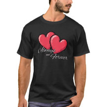 Altijd en Voor Altijd T-shirt - Rode Hart Grafisch
