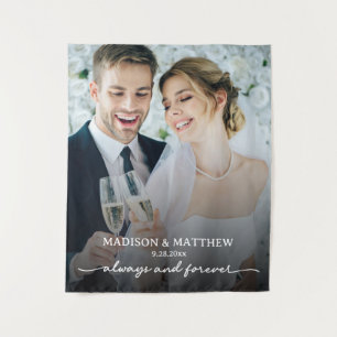 Altijd en Voor altijd Trouwfoto Wandkleed