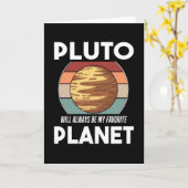 Altijd favoriet Planet Pluto  Planet Pluto Kaart (Gele Bloem)