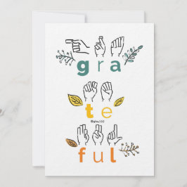 Altijd gebarentaal feestdagenkaart