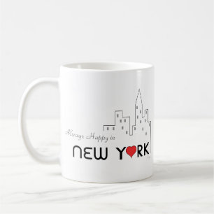 Altijd gelukkig in New York Koffiemok