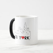 Altijd gelukkig in New York Magische Mok (Voorkant links)