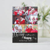 Altijd gelukkige collage - 3x5 foto kerstkaart kaart (Staand voorkant)