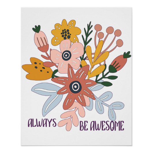 Altijd Geweldige - Groovy  Flowers Perfect Poster (Voorkant)