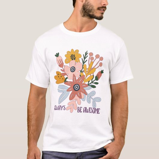 Altijd Geweldige - Groovy  Flowers T-shirt (Voorkant)