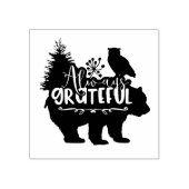 Altijd Grateful Woodland Scene Rubberstempel (Afrduk)
