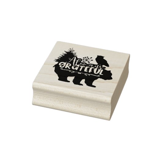 Altijd Grateful Woodland Scene Rubberstempel (Stempel)