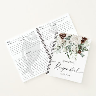 Altijd groene elegante bruidsdouche receptenboek notitieboek