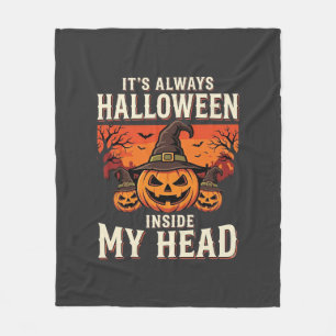 Altijd Halloween Pompoen Heks Ontwerp_1 Fleece Deken