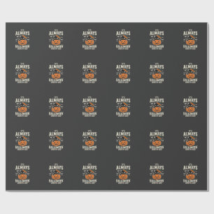 Altijd Halloween Zwarte Kat Pompoen Ontwerp Cadeaupapier