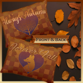 Altijd herfst, voor altijd Herfst Fox en Tree Accent Kussen