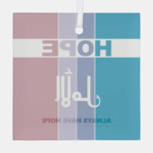 Altijd hoop hebben glas ornament (Achterkant)