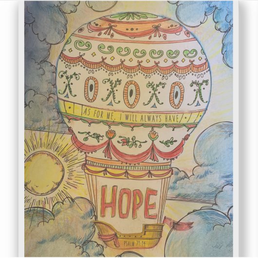 Altijd hoop hebben sticker (Voorkant)