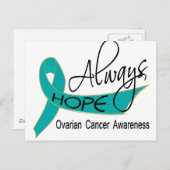 Altijd hopen op eierstokkanker briefkaart (Voorkant / Achterkant)