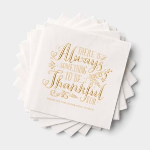 Altijd Iets om Dankbaar Voor te Zijn Thanksgiving Folie Servetten