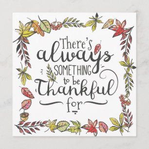 Altijd iets om dankbaar voor te zijn Uitnodiging