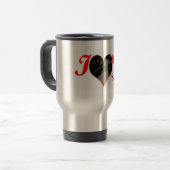 "Altijd in mijn hart" Valentijnsdag Gift Reisbeker (Voorkant links)