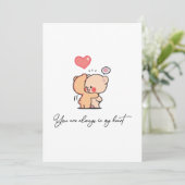Altijd in mijn hart Valentine-dag Kaart (Staand voorkant)