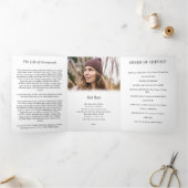 Altijd in ons hart Foto's begrafenis Drieluik Programma (Binnen)